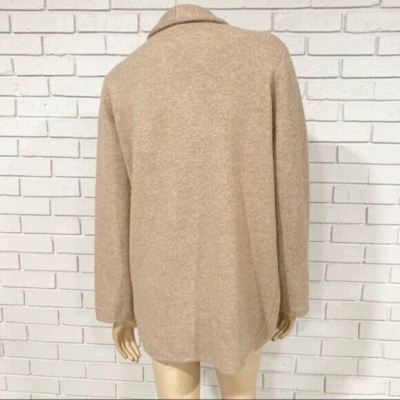 J.Crew “Heather Mushroom” Cocoon Sweater-Blazer  – Tan/Camel Wool Blazer - Picture 4 of 8